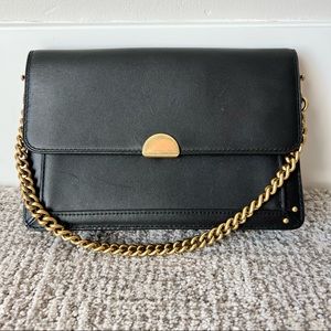 Coach bag with gold chain strap